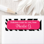 Classy Zebra Print Berry Kitchen Baking Labels (Insitu)