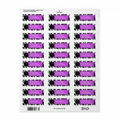 Classy Zebra Print Lila Monogram Address Labels (Vorne)