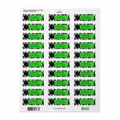 Classy Zebra Print Limon Monogram Address Labels (Vorne)
