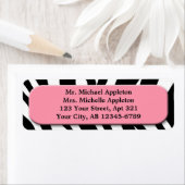 Classy Zebra Print Pink Address Labels (Insitu)