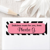 Classy Zebra Print Pink Kitchen Baking Labels (Insitu)