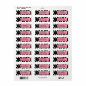 Classy Zebra Print Pink Monogram Address Labels (Vorne)