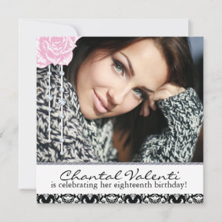 Classy Zebra Print - Teen Birthday Party lädt ein Einladung