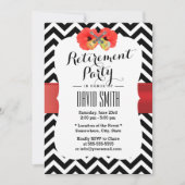 Classy Zickzack Hibiskus & Ukulele Retirement Part Einladung (Vorderseite)