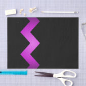 Classy Zigzag Lila auf Black Seidenpapier (Handwerk)