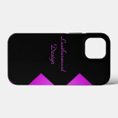 Classy Zigzag Lila Personalisierte iPad Air Hüllen (Rückseite (Horizontal))