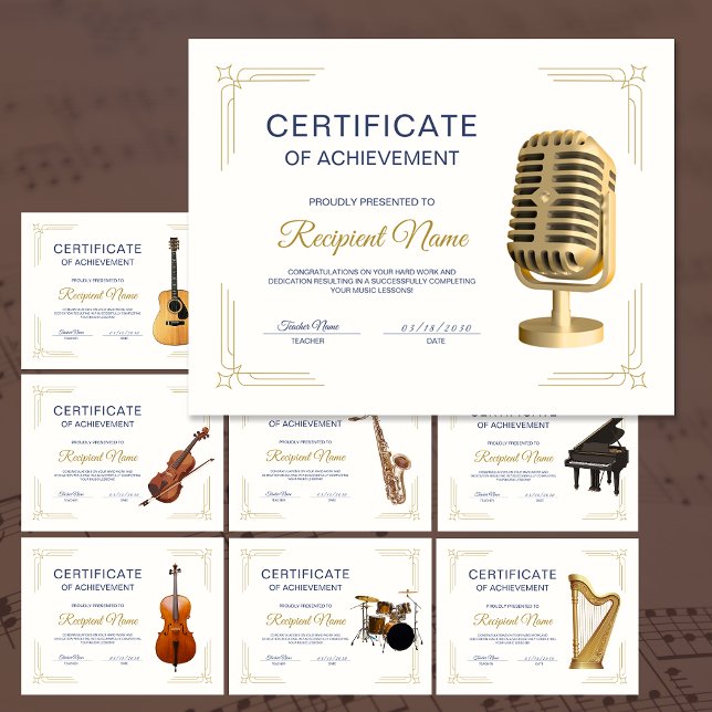ClassyFrame Gesangskurs-Auszeichnungsurkunde (ClassyFrame Singing Voice Course Award Certificate)