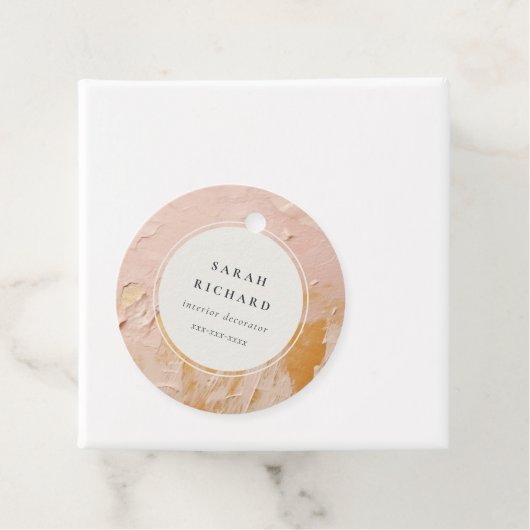 Classys Artistic Bush Pink Gold Oil Paint Business Geschenkanhänger (Beispiel)