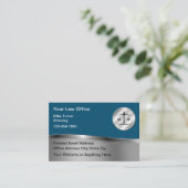 Classys Attorney Silver Tone Business Card Visitenkarte (Stehend Vorderseite)
