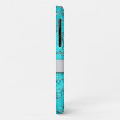 Classys Monogram Turquoise Muster Case-Mate iPhone Hülle (Hinten/Links)