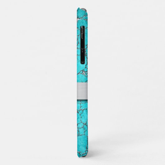 Classys Monogram Turquoise Muster Case-Mate iPhone Hülle (Hinten/Links)