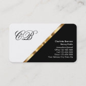 Classys Notary Monogram Business Cards Visitenkarte (Vorderseite)