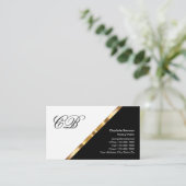 Classys Notary Monogram Business Cards Visitenkarte (Stehend Vorderseite)