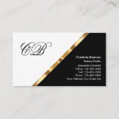 Classys Notary Monogram Business Cards Visitenkarte (Vorderseite)