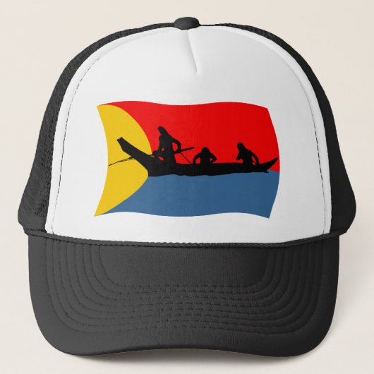Clatsop Stamm Flag Hat Truckerkappe (Vorderseite)