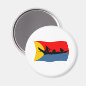 Clatsop Stamm Flag Magnet (Vorderseite/Rückseite)
