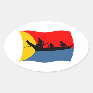 Clatsop-Stamm Flaggenaufkleber Ovaler Aufkleber