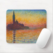 Claud Monet, "San Giorgio Maggiore by Twilight" Mousepad (Mit Mouse)