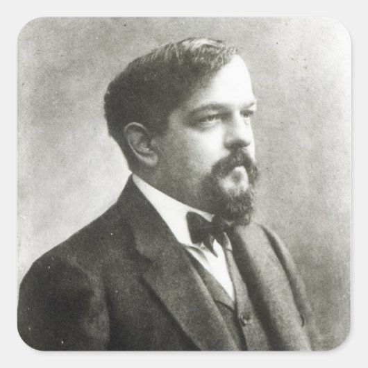 Claude Debussy, c.1908 Quadratischer Aufkleber (Vorderseite)