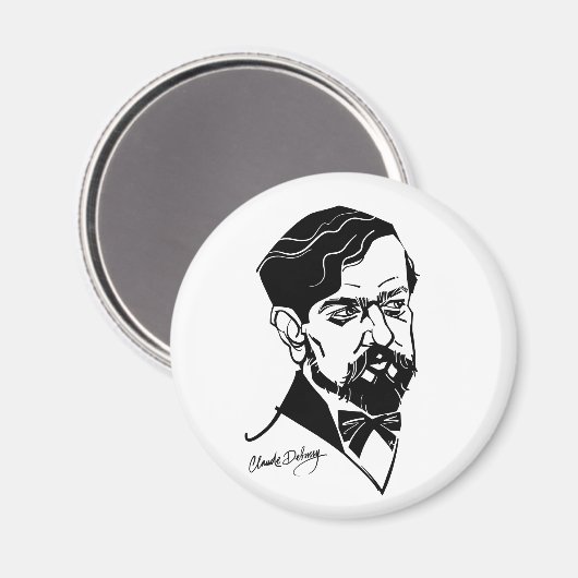 Claude Debussy Magnet (Vorderseite/Rückseite)