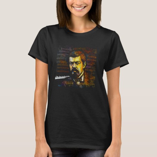 Claude Debussy Music Composer Piano 1 T-Shirt (Vorderseite)