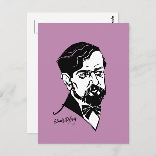 Claude Debussy Postkarte (Vorne/Hinten)