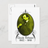 Claude Debussy Postkarte (Vorne/Hinten)