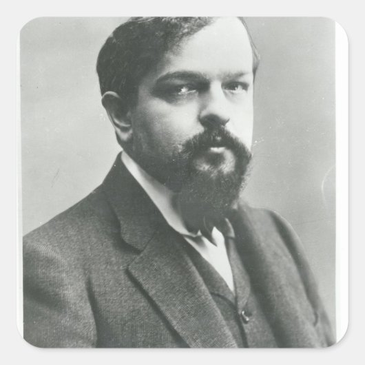 Claude Debussy Quadratischer Aufkleber (Vorderseite)