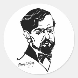 Claude Debussy Runder Aufkleber