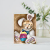 Claude Easter Bunny Feiertagspostkarte (Stehend Vorderseite)