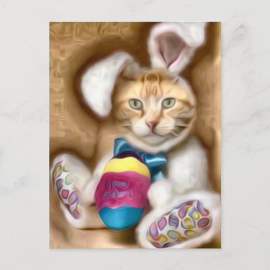 Claude Easter Bunny Feiertagspostkarte (Vorderseite)
