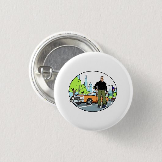Claude - GTA 3 Button (Vorne & Hinten)