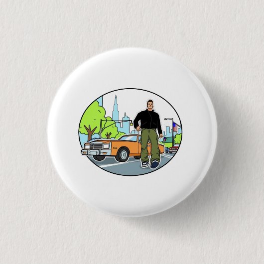 Claude - GTA 3 Button (Vorderseite)