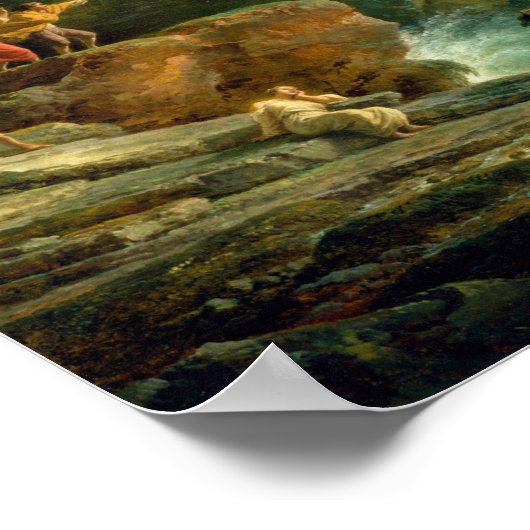 Claude-Joseph Vernet Ein Sturm auf dem Mittelmeer Poster (Ecke)