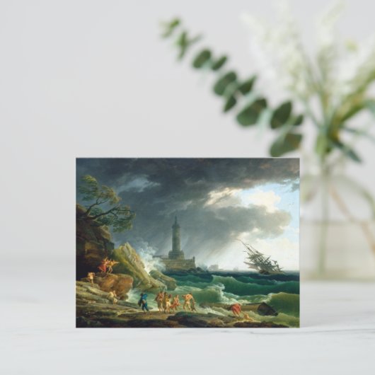 Claude-Joseph Vernet Ein Sturm auf einem Mittelmee Postkarte (Stehend Vorderseite)
