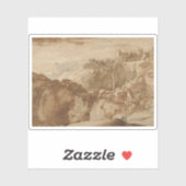 Claude Lorrain (Claude Gellée) - Aussicht auf Tivo Aufkleber (Blatt)