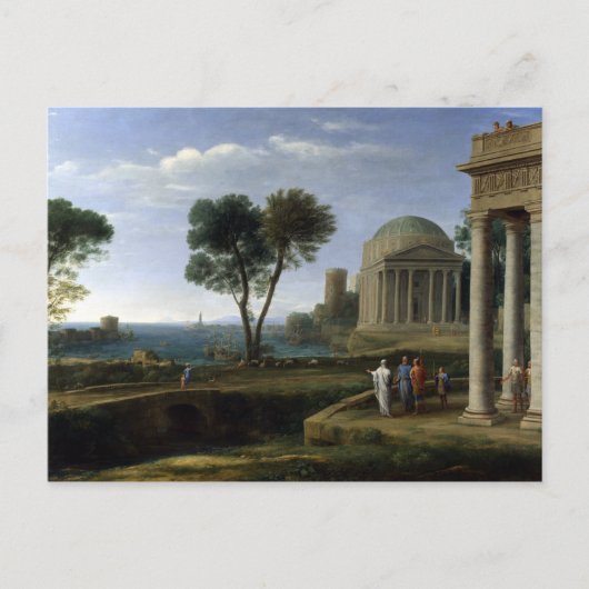 Claude Lorrain Landschaft mit Aeneas bei Delos Postkarte (Vorderseite)