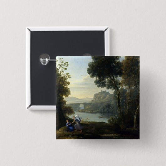 Claude Lorrain Landschaft mit Hagar und Angel Button (Vorne & Hinten)