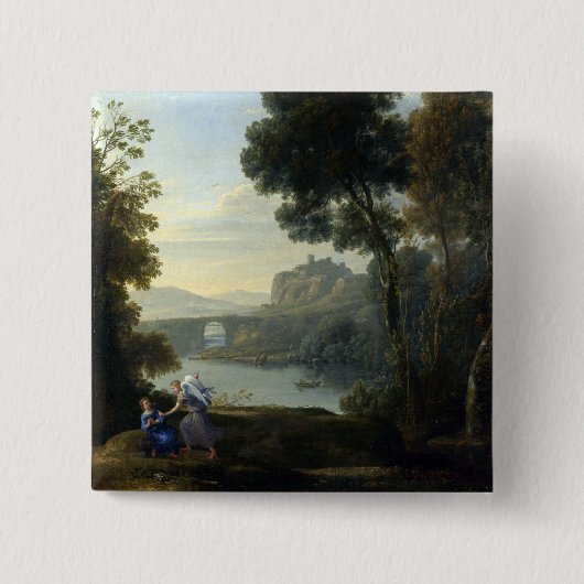 Claude Lorrain Landschaft mit Hagar und Angel Button (Vorderseite)