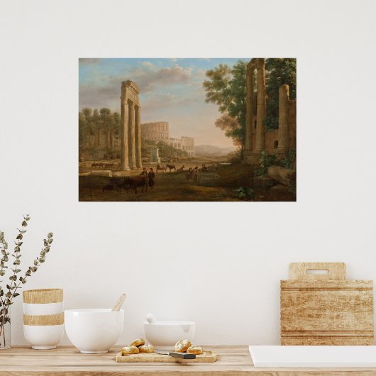 Claude Lorrain - Ruinen des römischen Forums Poster (Küche)