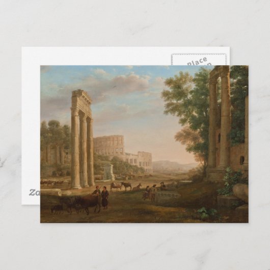 Claude Lorrain - Ruinen des römischen Forums Postkarte (Vorne/Hinten)