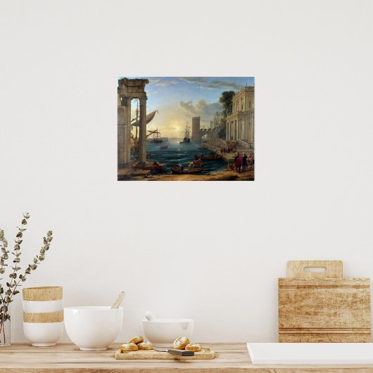 Claude Lorrain Seaport mit Embarkation Poster (Küche)
