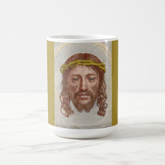 Claude Mellan’s Face of Christ 1649 engraving Kaffeetasse (Mittel)