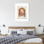 Claude Mellan’s Face of Christ 1649 engraving  Leinwanddruck (Insitu (Schlafzimmer))
