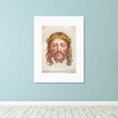 Claude Mellan’s Face of Christ 1649 engraving  Leinwanddruck (Insitu (Holzboden))