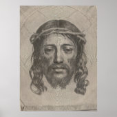 Claude Mellan’s Face of Christ 1649 engraving Poster (Vorne)