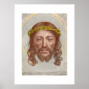 Claude Mellans Gesicht Christi 1649 Kupferstich Poster