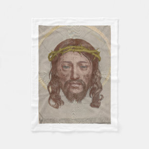 Claude Mellans Gesicht Christi 1649 Stich Fleecedecke