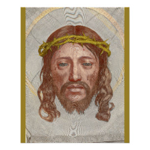 Claude Mellans Gesicht Christi 1649 Stich Poster