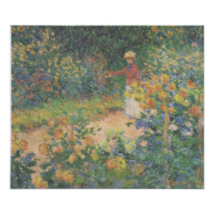 Claude Monet 1895 Vintag im Garten Fotodruck